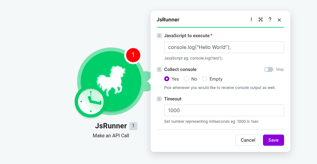 JSRunner application banner